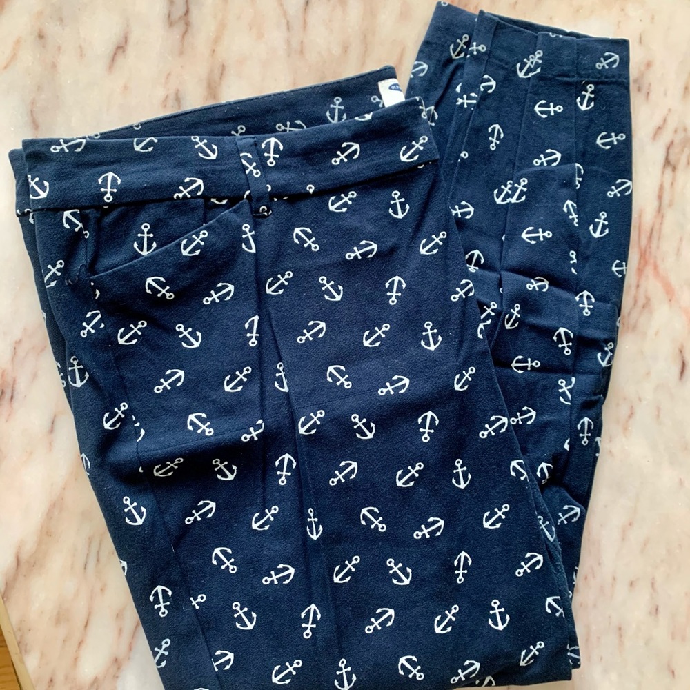 Old Navy_Navy Diva Pants w/ Anchor Print_Size 18